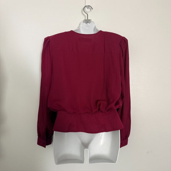 Vintage 80s NWT Karen Scott Fuchsia Blouse | Size 10 - Picture 3 of 12